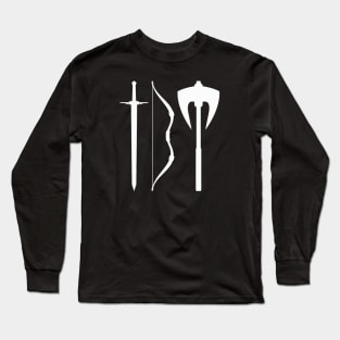 You have my sword and my bow and my axe III - White - Fantasy Long Sleeve T-Shirt